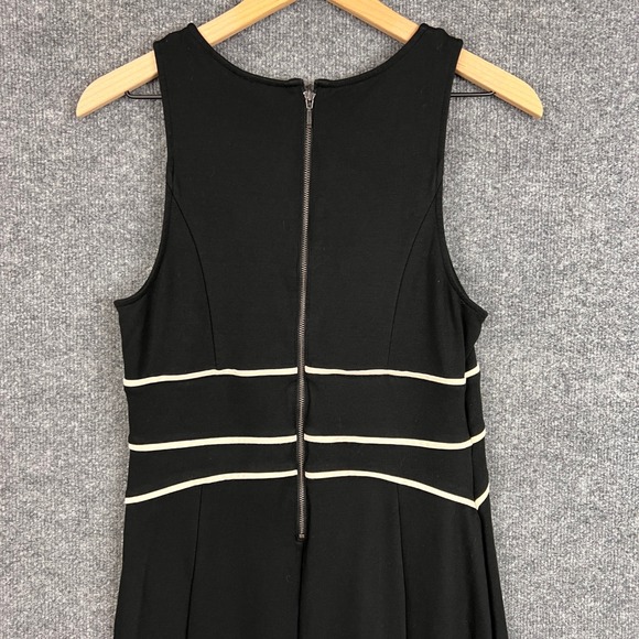 Maeve Black Sleeveless Sheath Dress With White Piping Detail‎ Size US 10 - Picture 4 of 8